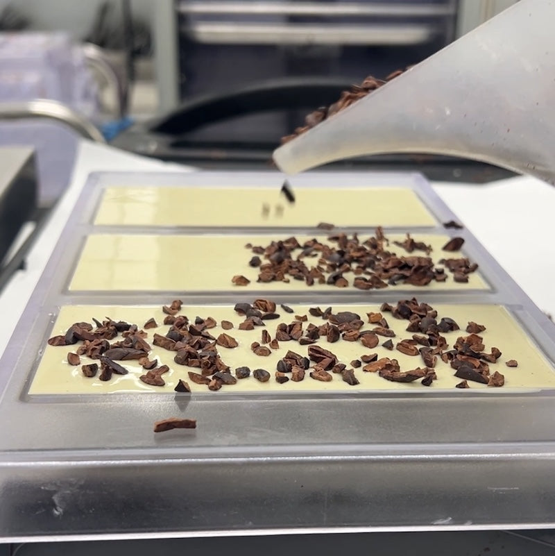 White Chocolate with Cocoa Nibs